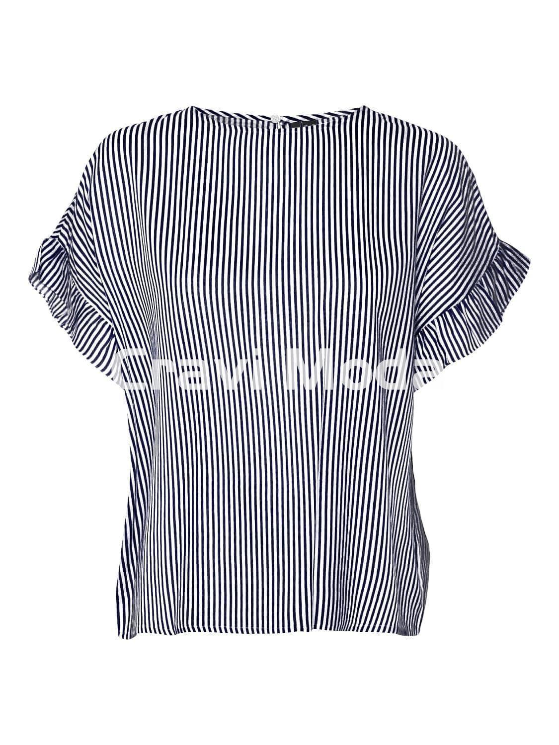 BLUSA DE RALLAS MARINO - Imagen 1