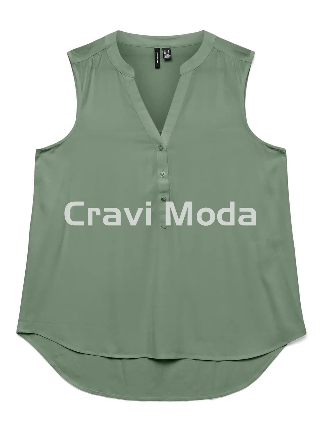 BLUSA SIN MANGAS VERDE - Imagen 1