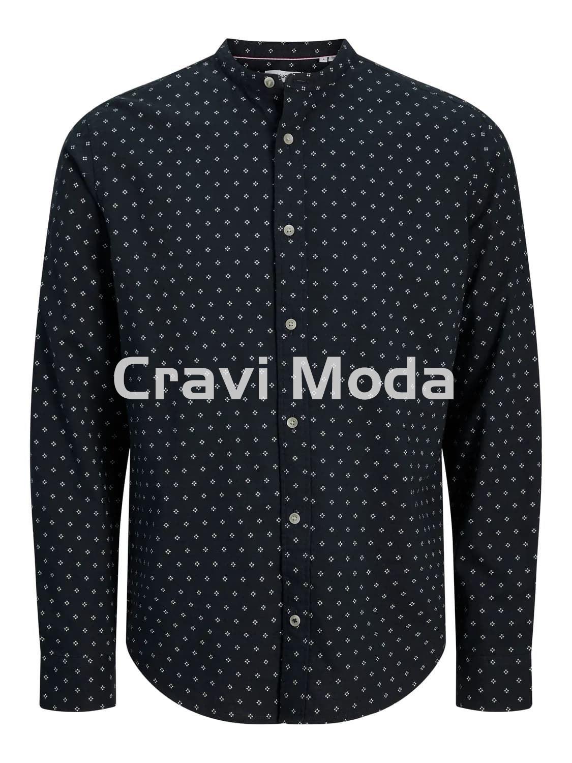 CAMISA AZUL MARINO CUELLO MAO - Imagen 1