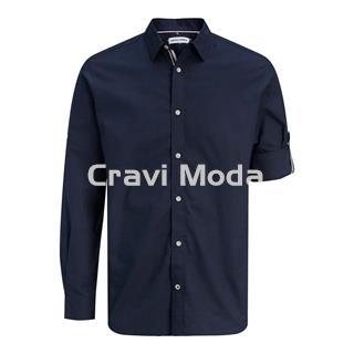 CAMISA AZUL MARINO DE LINO - Imagen 1