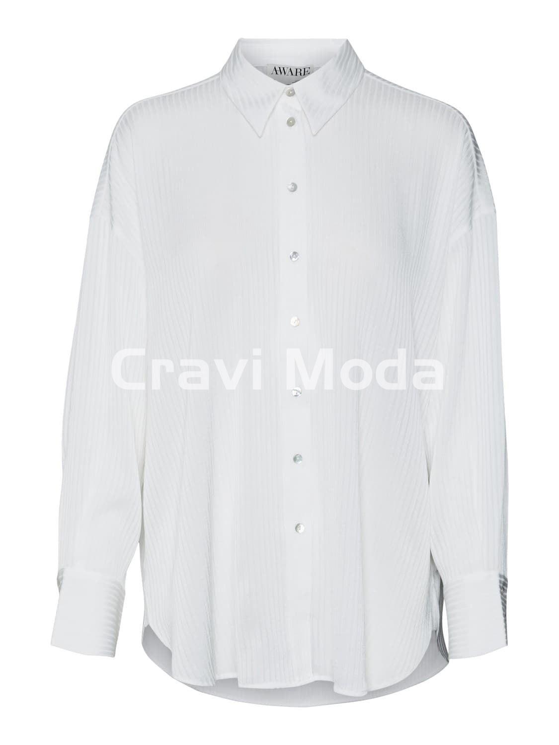 CAMISA BLANCA ACANALADA - Imagen 1