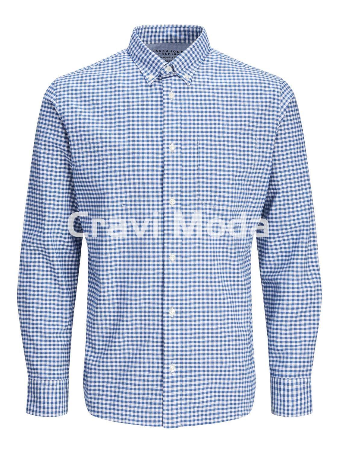 CAMISA BLANCA DE CUADROS AZULES - Imagen 1