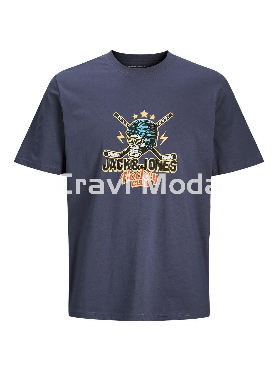 CAMISETA AZUL CALAVERA - Imagen 1