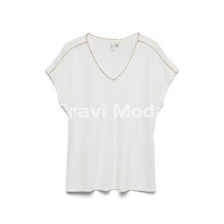 CAMISETA DE PUNTO FINO BLANCA - Imagen 1