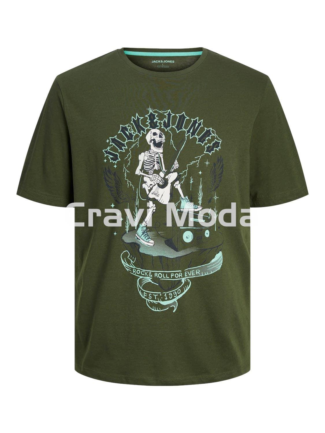 CAMISETA VERDE CALAVERA - Imagen 1