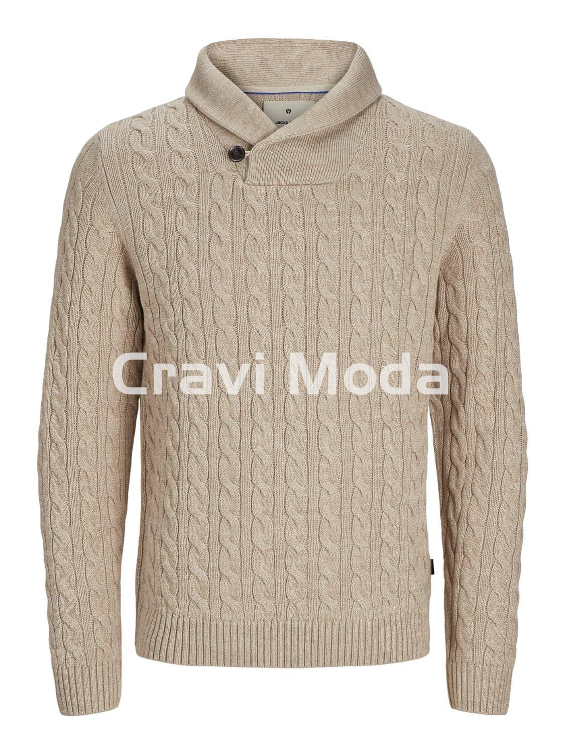 JERSEY CREMA CON CUELLO - Imagen 1