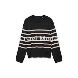 JERSEY NEGRO DE RALLAS BLANCAS - Imagen 1