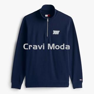 SUDADERA AZUL SIN CAPUCHA CON CREMALLERA - Imagen 1