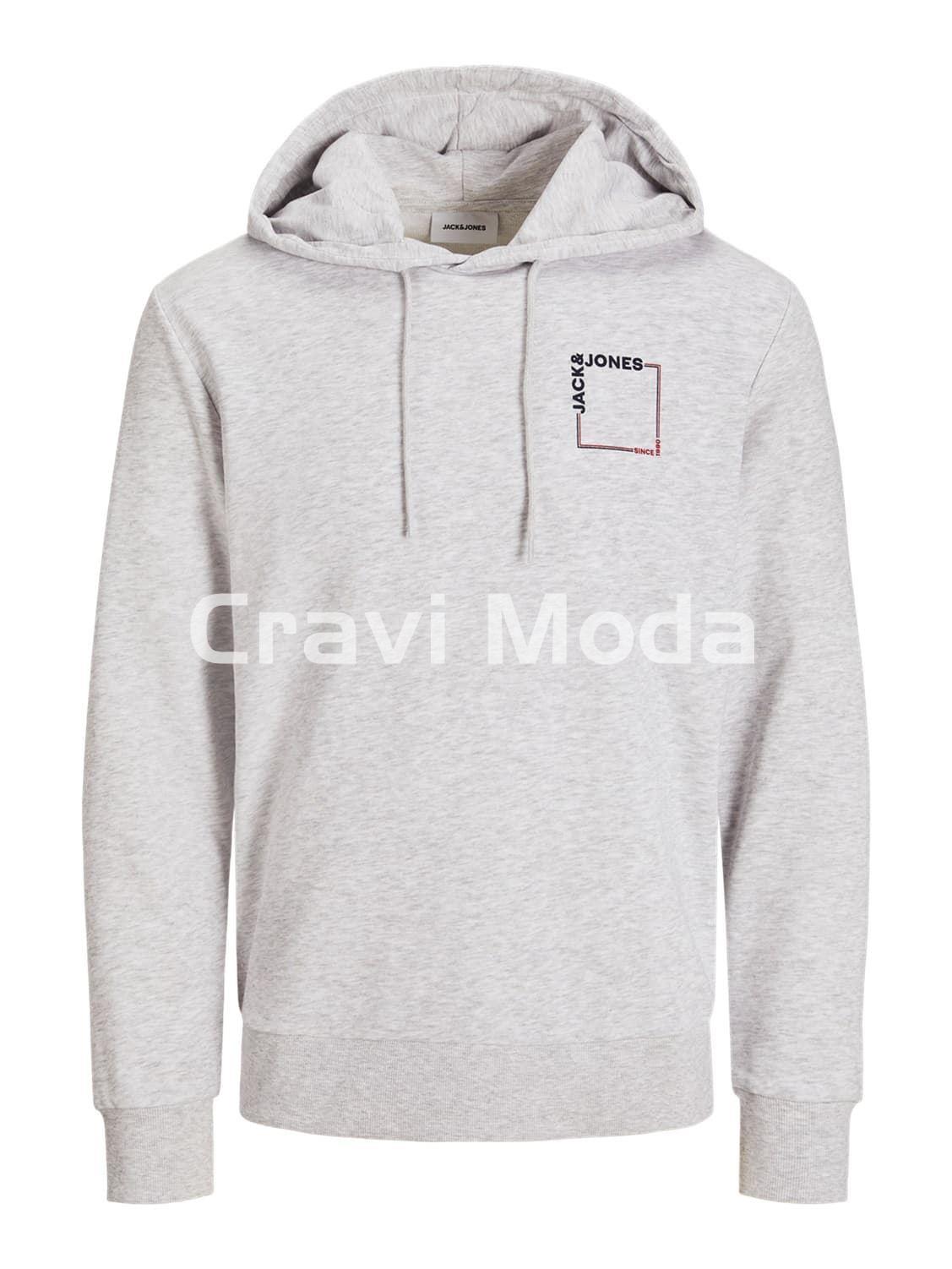 SUDADERA CON CAPUCHA GRIS - Imagen 1