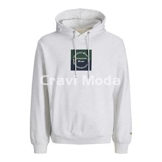 SUDADERA CON CAPUCHA GRIS - Imagen 1