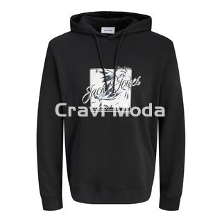 SUDADERA CON CAPUCHA NEGRA - Imagen 1