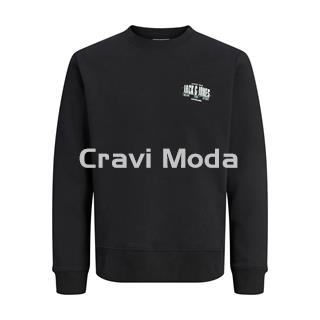 SUDADERA NEGRA SIN CAPUCHA - Imagen 1