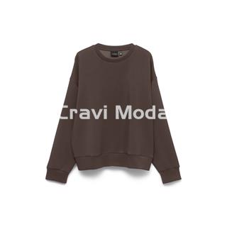 SUDADERA SIN CAPUCHA MARRÓN CHOCOLATE - Imagen 1